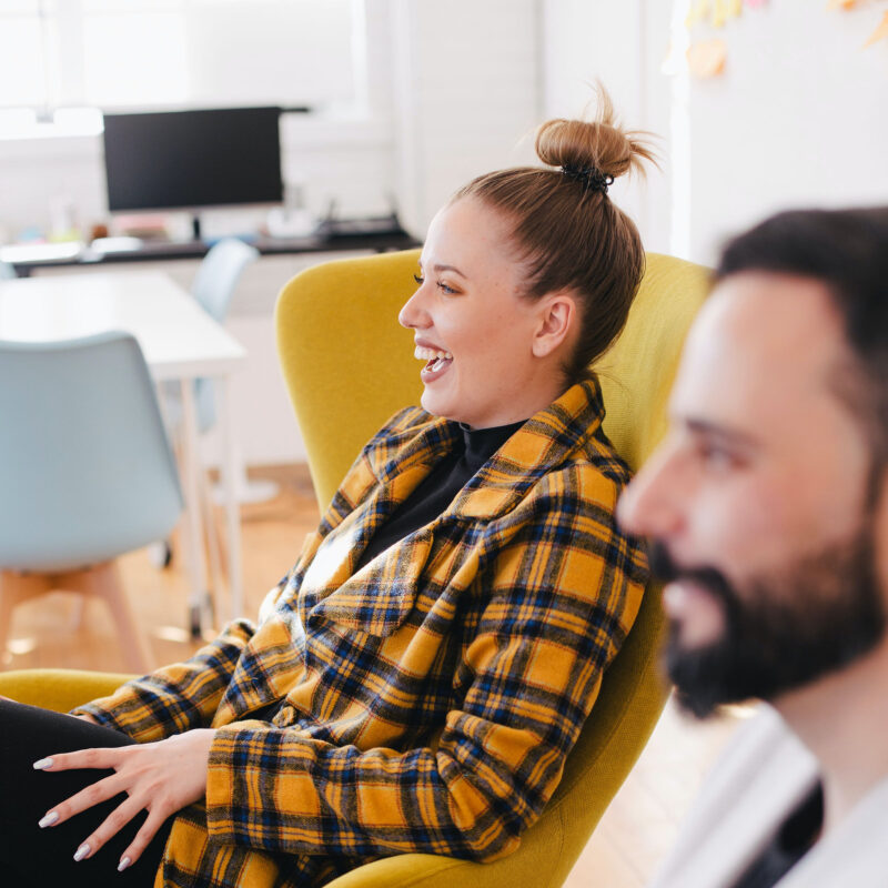 Man and woman in a business meeting