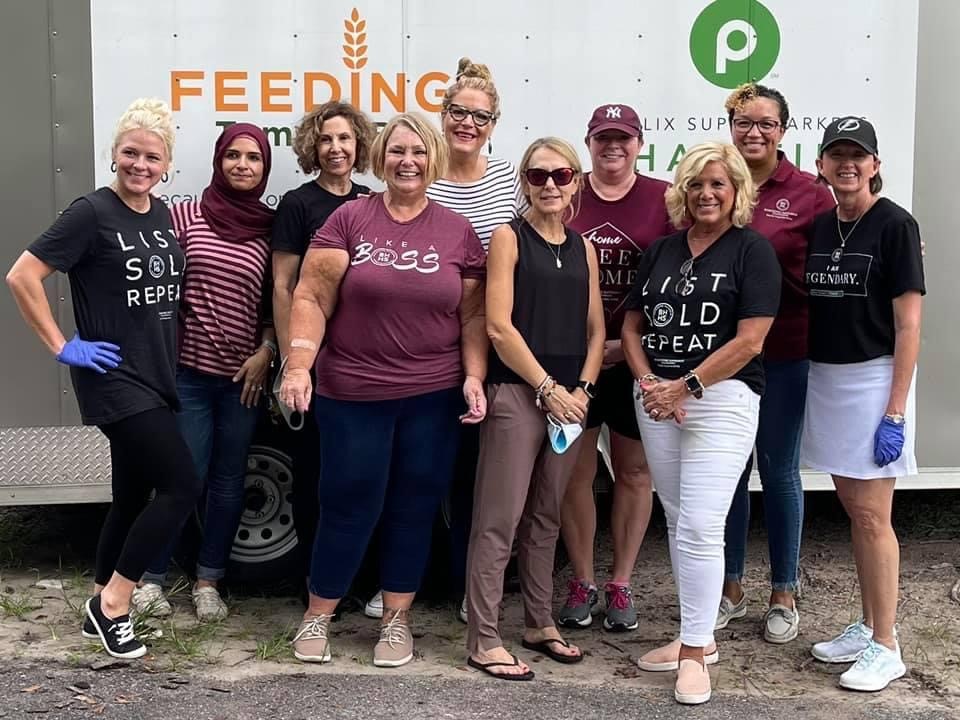 Wesley Chapel office volunteering at Feeding Tampa Bay during Be The Sunshine Week