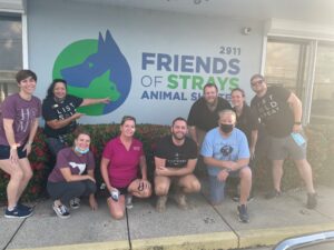 Volunteers at Friends of Strays during Be the Sunshine Week in August 2021