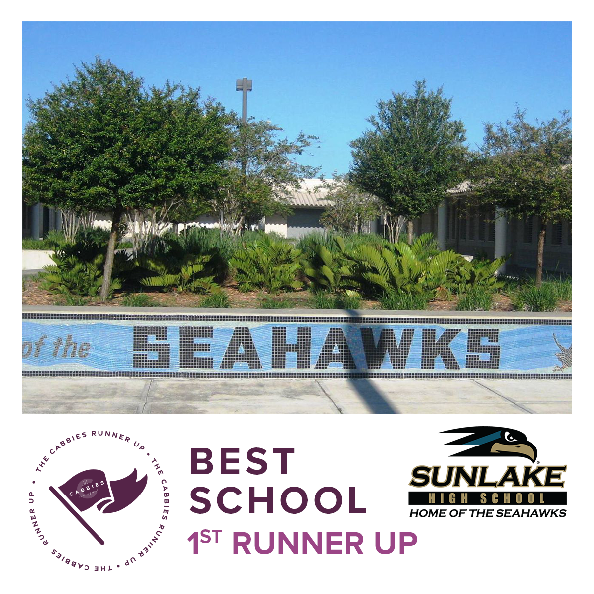 best school 1st runner up - Sun Lake High School