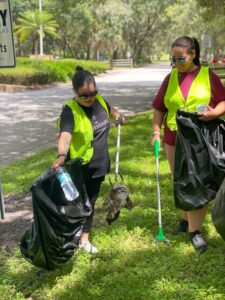 Volunteers cleaning parks and public spaces during Be the Sunshine Week in August 2021