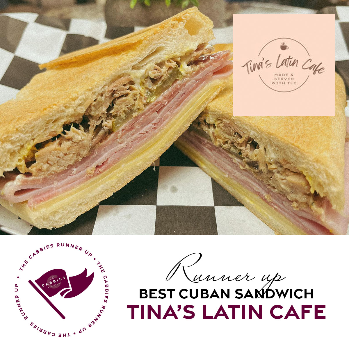 2022 Cabbies Runner Up for Best Cuban Sandwich, Box of Cubans