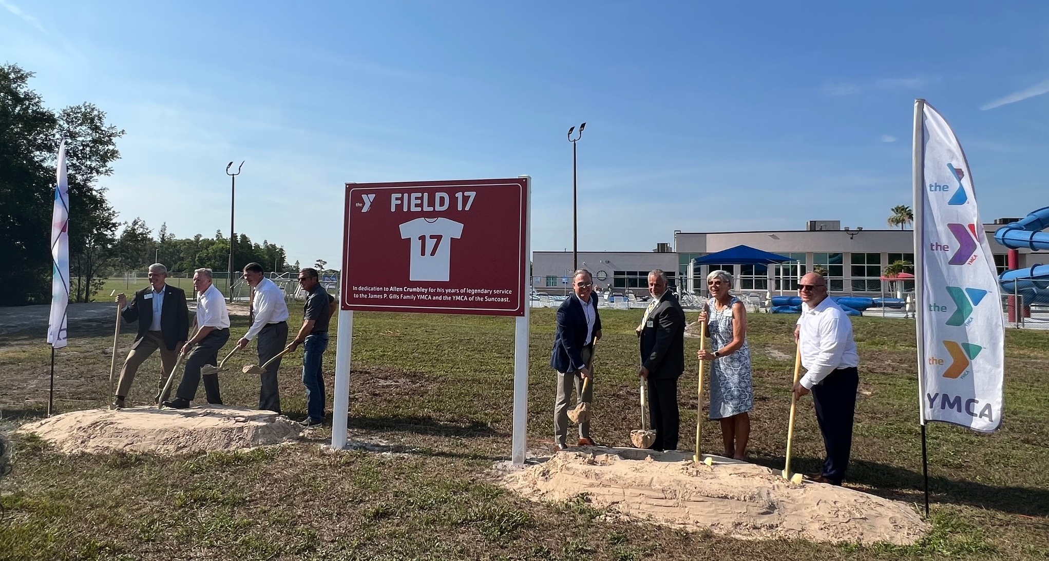 Allen Crumbley recognized with the dedication of Field 17 by local YMCA. Allen Crumbley recognized with the dedication of Field 17 by local YMCA.